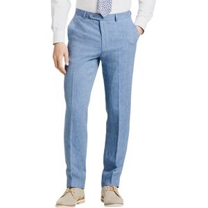 NWT Joe by Joseph Abboud Light Blue 100% Linen Slim Fit Pants, Size 36 x 30
